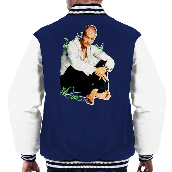 Sidney Maurer Original Portrait Of David Beckham Shaved Head Men's Varsity Jacket