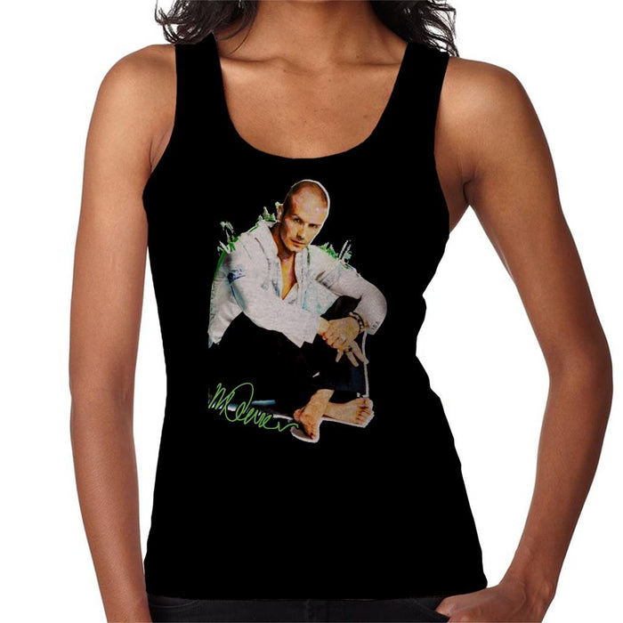 Sidney Maurer Original Portrait Of David Beckham Shaved Head Women's Vest