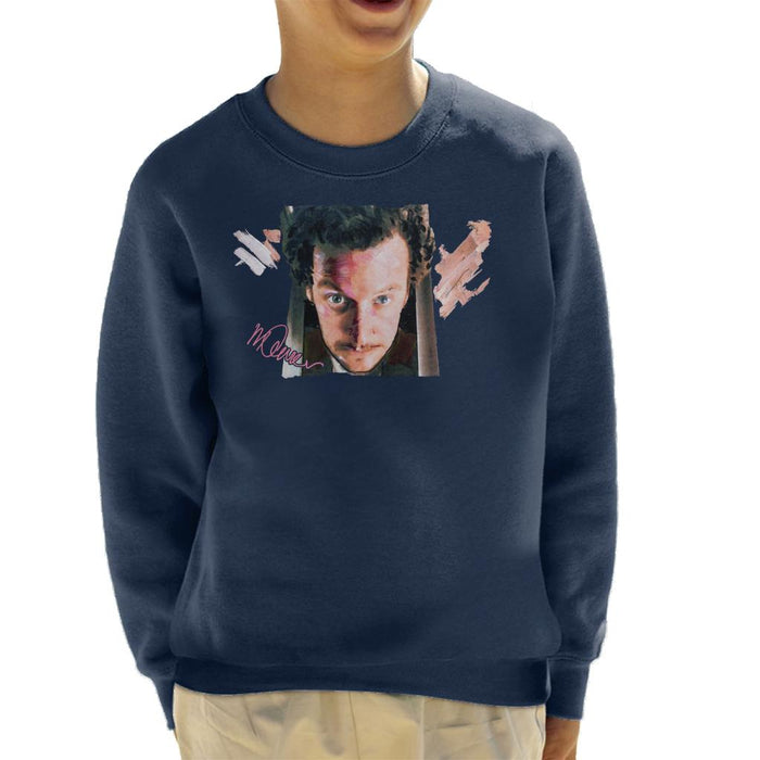 Sidney Maurer Original Portrait Of Daniel Stern As Wet Bandit Harry Home Alone Kid's Sweatshirt