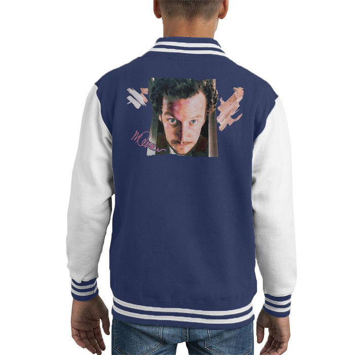 Sidney Maurer Original Portrait Of Daniel Stern As Wet Bandit Harry Home Alone Kid's Varsity Jacket