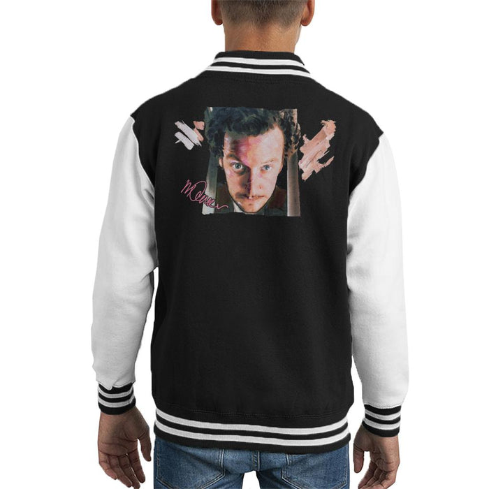 Sidney Maurer Original Portrait Of Daniel Stern As Wet Bandit Harry Home Alone Kid's Varsity Jacket