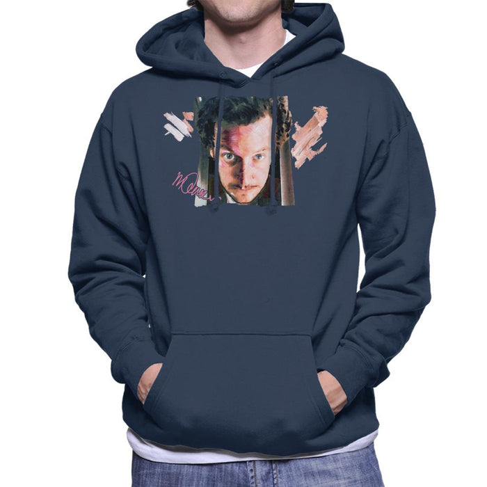 Sidney Maurer Original Portrait Of Daniel Stern As Wet Bandit Harry Home Alone Men's Hooded Sweatshirt