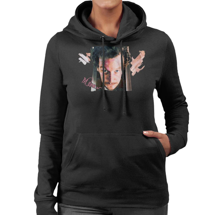 Sidney Maurer Original Portrait Of Daniel Stern As Wet Bandit Harry Home Alone Women's Hooded Sweatshirt
