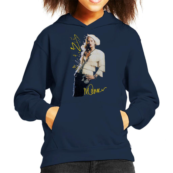 Sidney Maurer Original Portrait Of Supermodel Kate Moss Kid's Hooded Sweatshirt