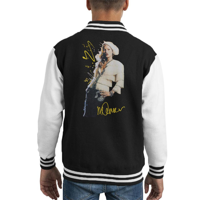 Sidney Maurer Original Portrait Of Supermodel Kate Moss Kid's Varsity Jacket