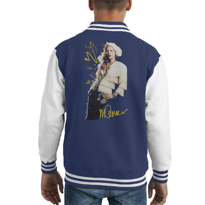Sidney Maurer Original Portrait Of Supermodel Kate Moss Kid's Varsity Jacket