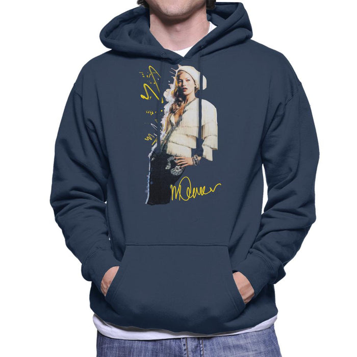 Sidney Maurer Original Portrait Of Supermodel Kate Moss Men's Hooded Sweatshirt