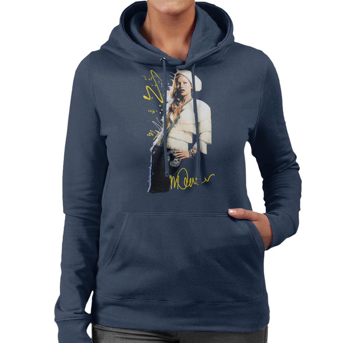 Sidney Maurer Original Portrait Of Supermodel Kate Moss Women's Hooded Sweatshirt
