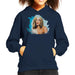 Sidney Maurer Original Portrait Of Kate Moss Pastel Blue Kid's Hooded Sweatshirt