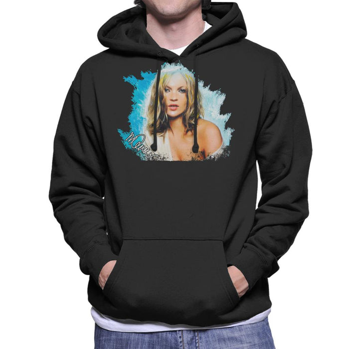 Sidney Maurer Original Portrait Of Kate Moss Pastel Blue Men's Hooded Sweatshirt