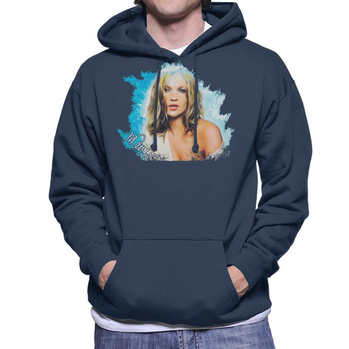 Sidney Maurer Original Portrait Of Kate Moss Pastel Blue Men's Hooded Sweatshirt