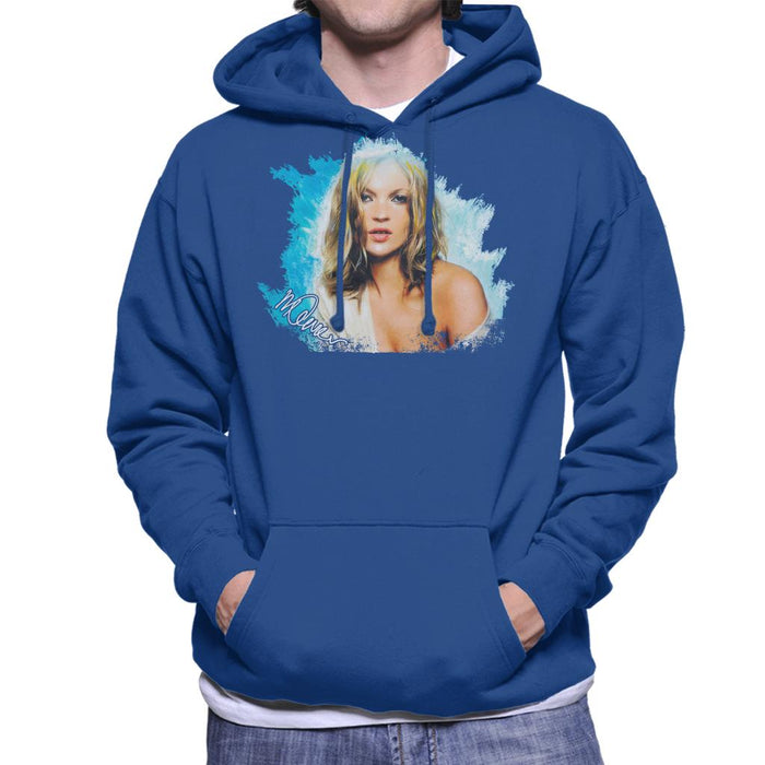 Sidney Maurer Original Portrait Of Kate Moss Pastel Blue Men's Hooded Sweatshirt