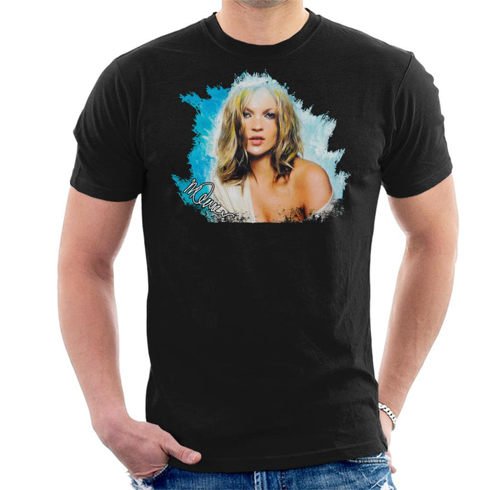 Sidney Maurer Original Portrait Of Kate Moss Pastel Blue Men's T-Shirt