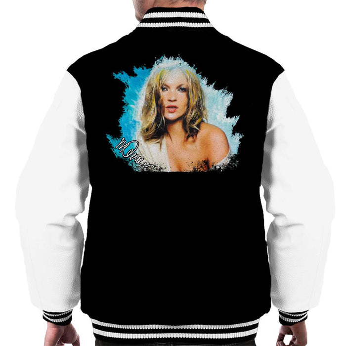 Sidney Maurer Original Portrait Of Kate Moss Pastel Blue Men's Varsity Jacket