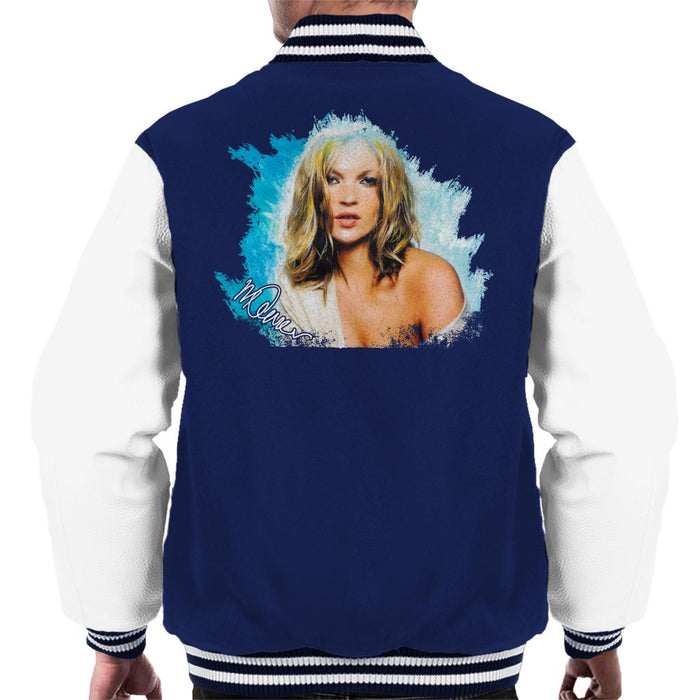 Sidney Maurer Original Portrait Of Kate Moss Pastel Blue Men's Varsity Jacket