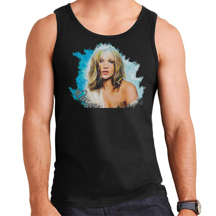 Sidney Maurer Original Portrait Of Kate Moss Pastel Blue Men's Vest