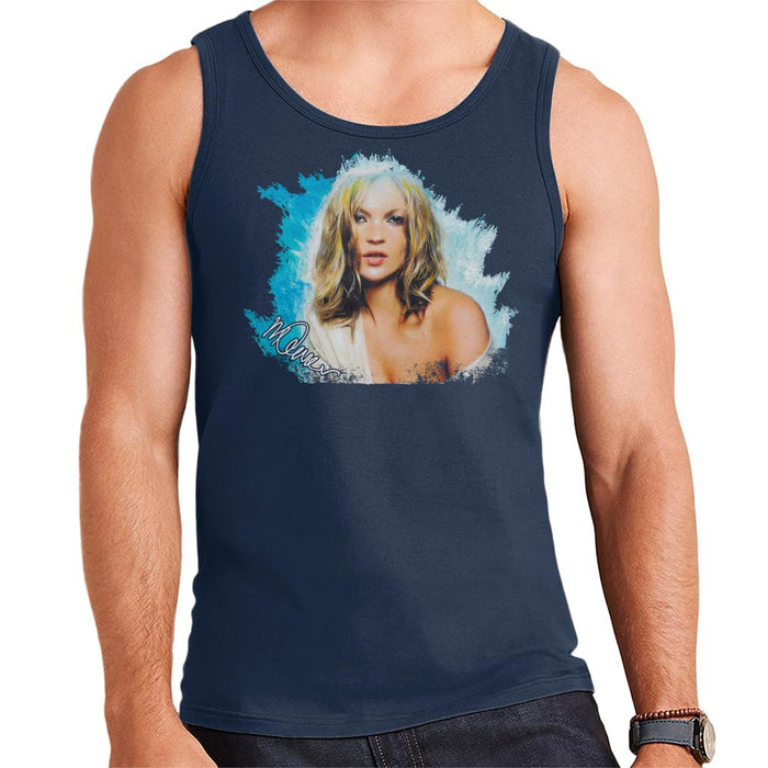 Sidney Maurer Original Portrait Of Kate Moss Pastel Blue Men's Vest