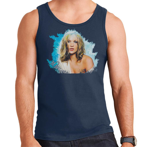Sidney Maurer Original Portrait Of Kate Moss Pastel Blue Men's Vest