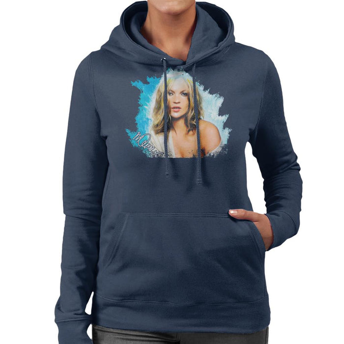 Sidney Maurer Original Portrait Of Kate Moss Pastel Blue Women's Hooded Sweatshirt