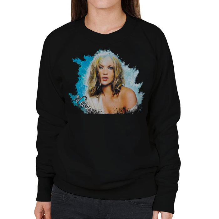 Sidney Maurer Original Portrait Of Kate Moss Pastel Blue Women's Sweatshirt