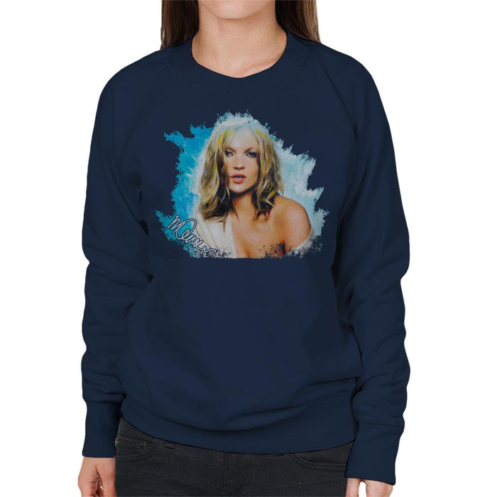 Sidney Maurer Original Portrait Of Kate Moss Pastel Blue Women's Sweatshirt