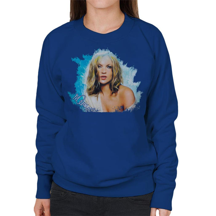 Sidney Maurer Original Portrait Of Kate Moss Pastel Blue Women's Sweatshirt