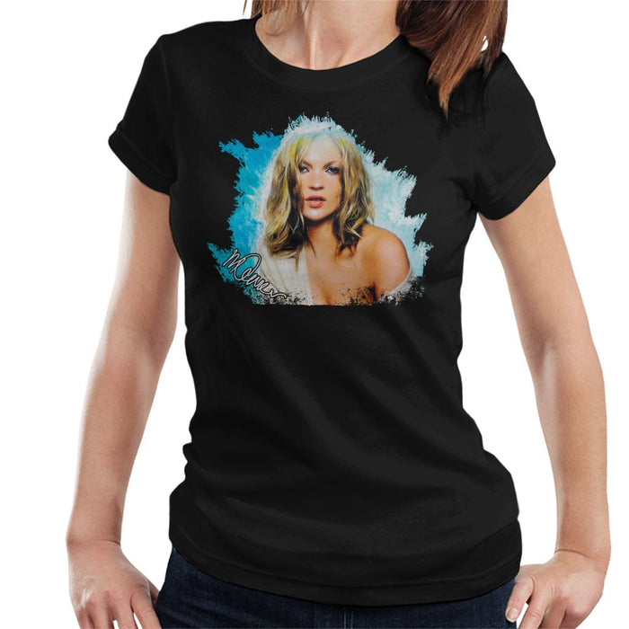 Sidney Maurer Original Portrait Of Kate Moss Pastel Blue Women's T-Shirt