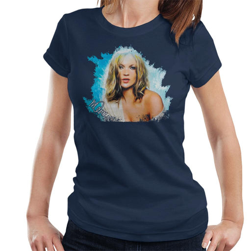 Sidney Maurer Original Portrait Of Kate Moss Pastel Blue Women's T-Shirt