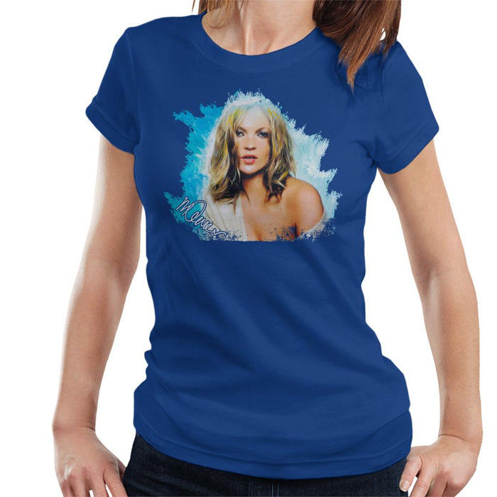 Sidney Maurer Original Portrait Of Kate Moss Pastel Blue Women's T-Shirt