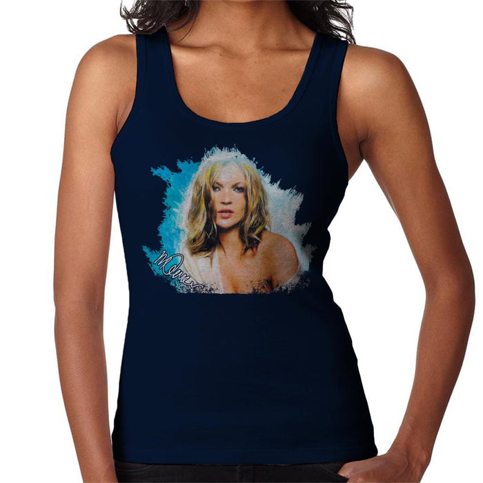 Sidney Maurer Original Portrait Of Kate Moss Pastel Blue Women's Vest