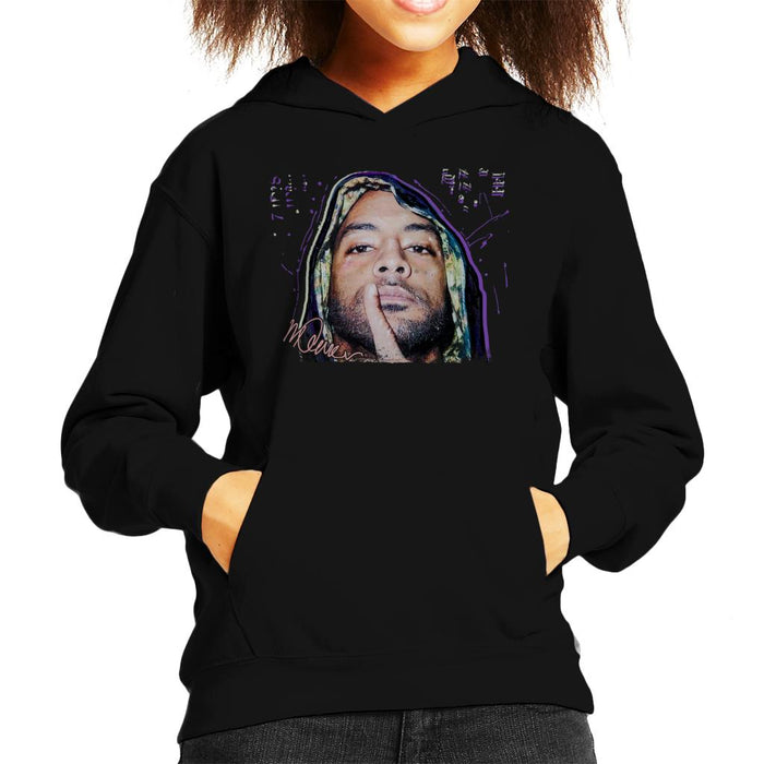 Sidney Maurer Original Portrait Of Rapper Booba Kid's Hooded Sweatshirt