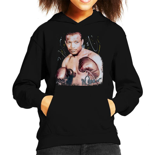 Sidney Maurer Original Portrait Of Sugar Ray Leonard Kid's Hooded Sweatshirt
