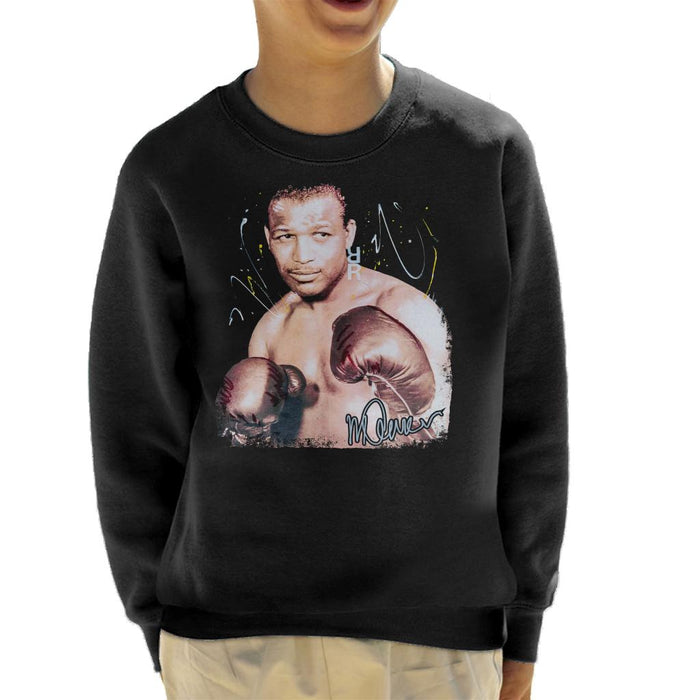 Sidney Maurer Original Portrait Of Sugar Ray Leonard Kid's Sweatshirt