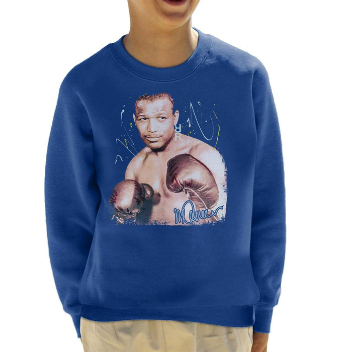 Sidney Maurer Original Portrait Of Sugar Ray Leonard Kid's Sweatshirt