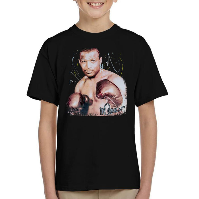 Sidney Maurer Original Portrait Of Sugar Ray Leonard Kid's T-Shirt