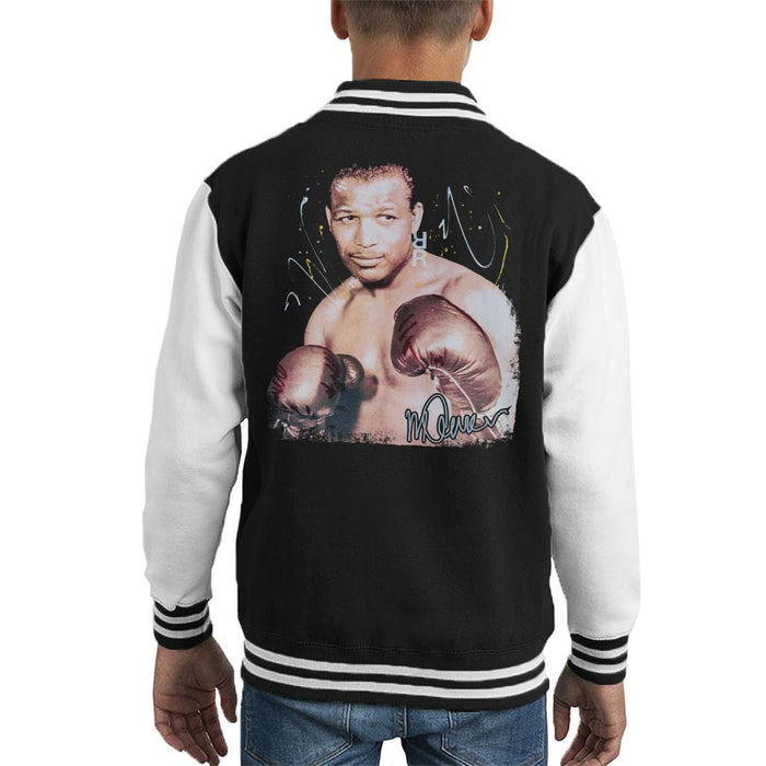 Sidney Maurer Original Portrait Of Sugar Ray Leonard Kid's Varsity Jacket