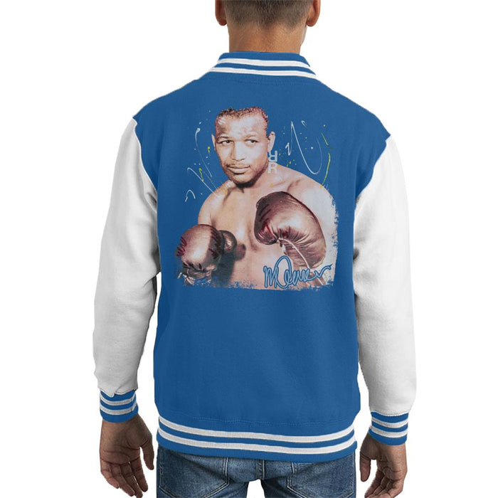 Sidney Maurer Original Portrait Of Sugar Ray Leonard Kid's Varsity Jacket