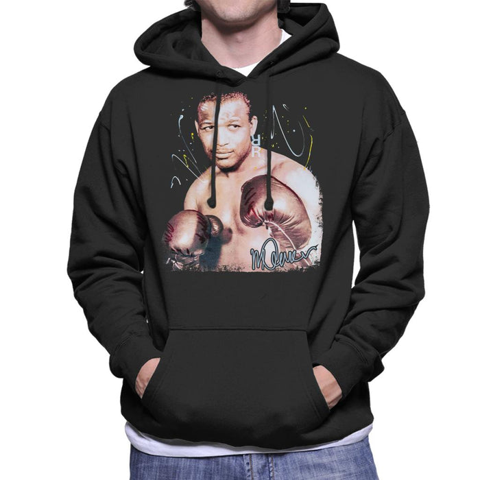 Sidney Maurer Original Portrait Of Sugar Ray Leonard Men's Hooded Sweatshirt