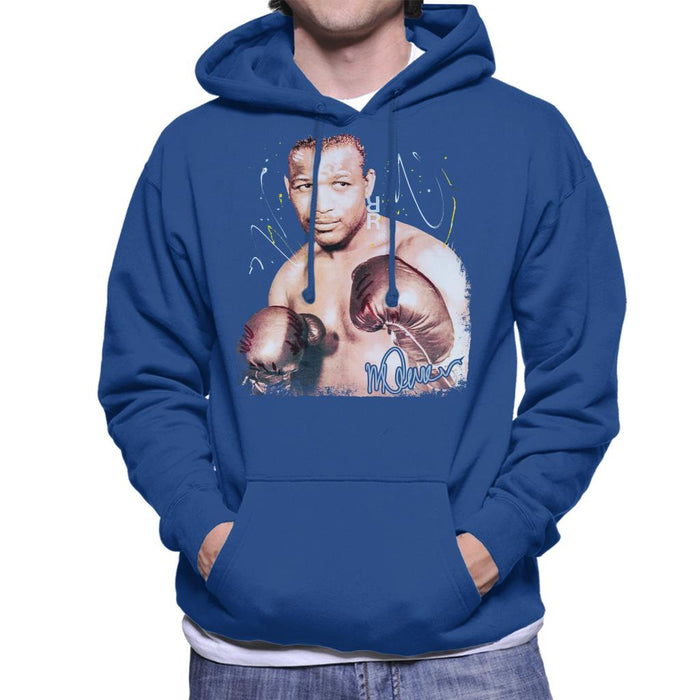 Sidney Maurer Original Portrait Of Sugar Ray Leonard Men's Hooded Sweatshirt