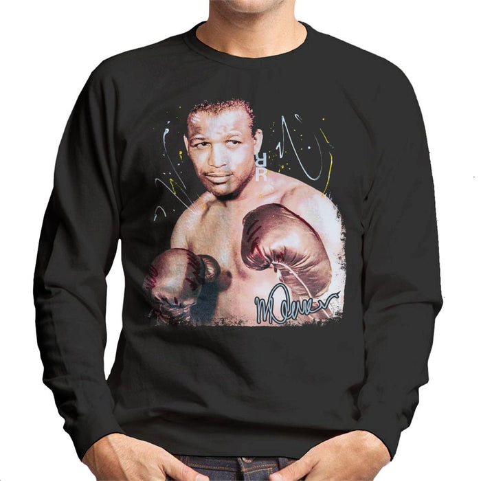 Sidney Maurer Original Portrait Of Sugar Ray Leonard Men's Sweatshirt
