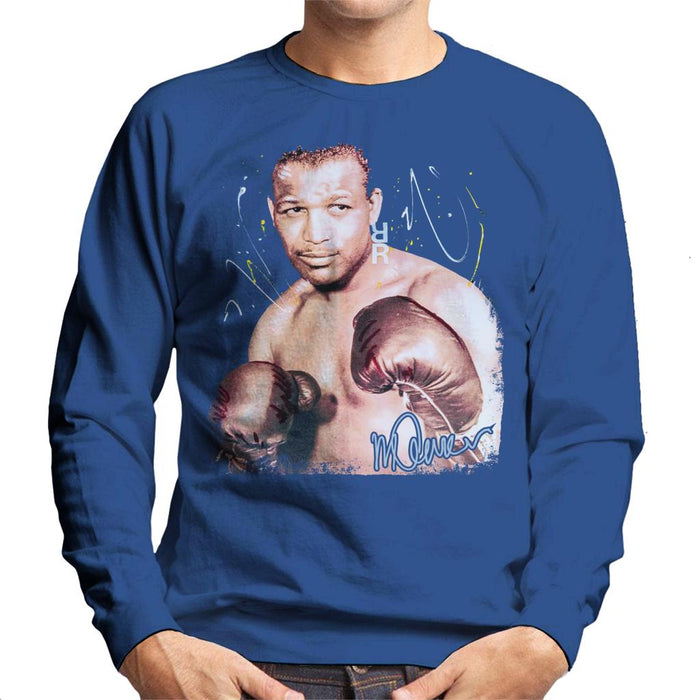 Sidney Maurer Original Portrait Of Sugar Ray Leonard Men's Sweatshirt