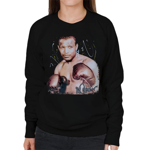 Sidney Maurer Original Portrait Of Sugar Ray Leonard Women's Sweatshirt