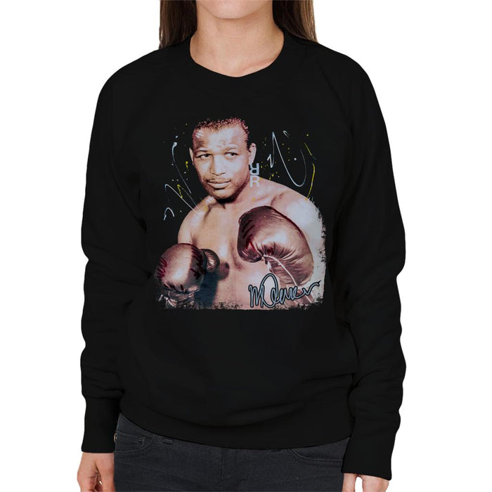 Sidney Maurer Original Portrait Of Sugar Ray Leonard Women's Sweatshirt