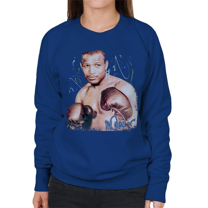 Sidney Maurer Original Portrait Of Sugar Ray Leonard Women's Sweatshirt