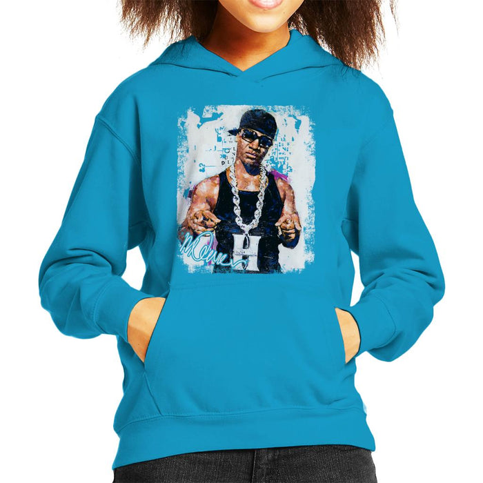 Sidney Maurer Original Portrait Of Young Jeezy Hustle Chain Kid's Hooded Sweatshirt