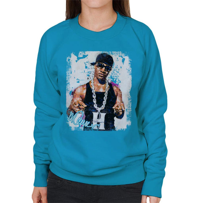 Sidney Maurer Original Portrait Of Young Jeezy Hustle Chain Women's Sweatshirt
