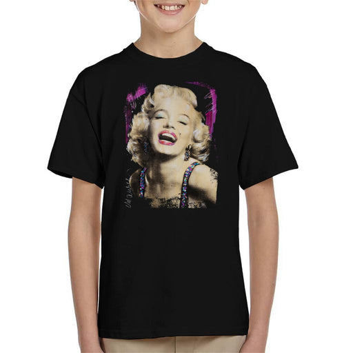 Sidney Maurer Original Portrait Of Marilyn Monroe Pink Lips Kid's T-Shirt