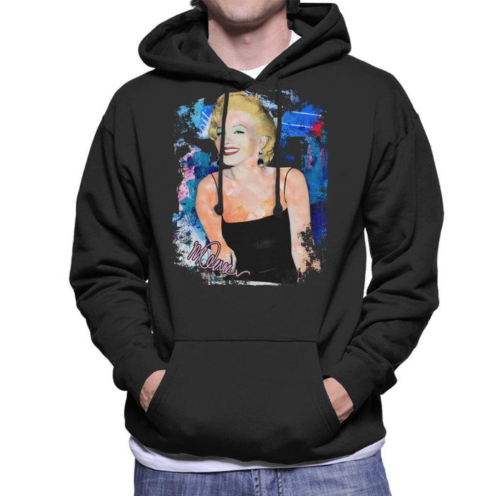 Sidney Maurer Original Portrait Of Marilyn Monroe Black Dress Men's Hooded Sweatshirt