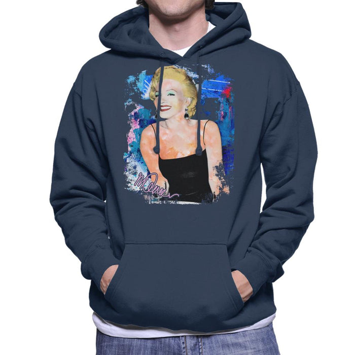 Sidney Maurer Original Portrait Of Marilyn Monroe Black Dress Men's Hooded Sweatshirt