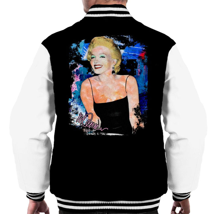 Sidney Maurer Original Portrait Of Marilyn Monroe Black Dress Men's Varsity Jacket